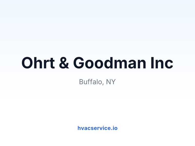 Ohrt & Goodman Inc