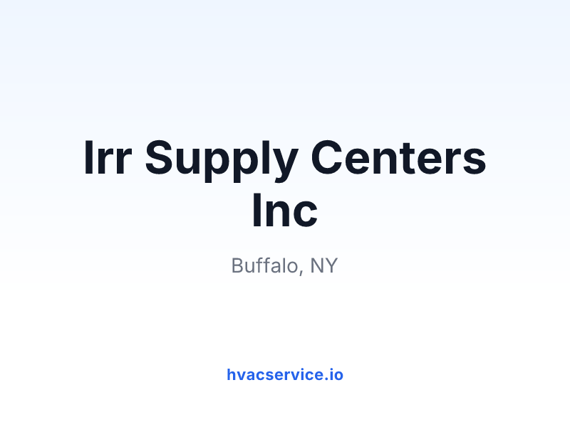 Irr Supply Centers Inc
