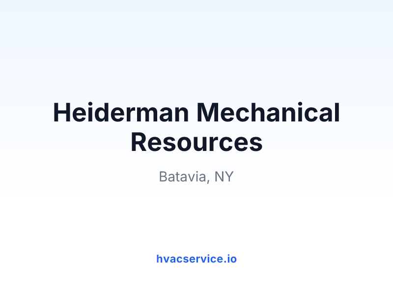 Heiderman Mechanical Resources