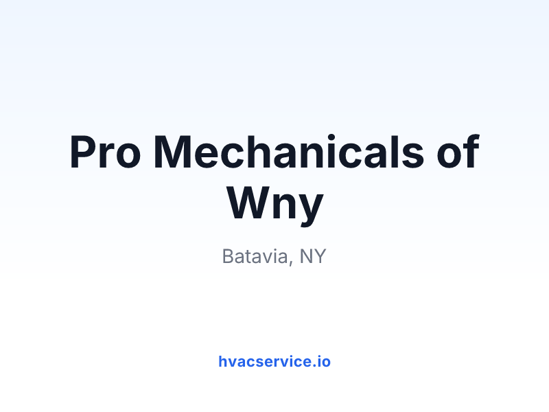 Pro Mechanicals of Wny