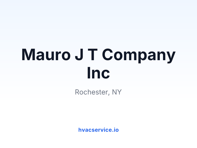 Mauro J T Company Inc