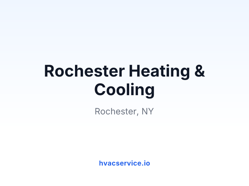 AC Heating & Cooling in Rochester