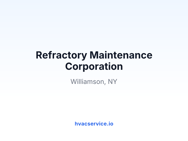 Refractory Maintenance Corporation