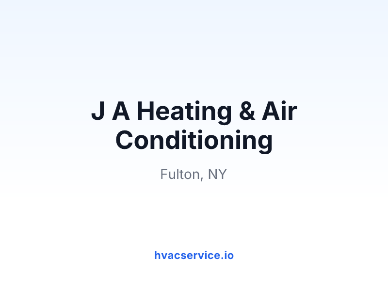 J A Heating & Air Conditioning