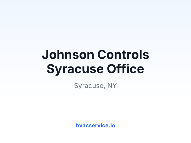 Johnson Controls Syracuse Office
