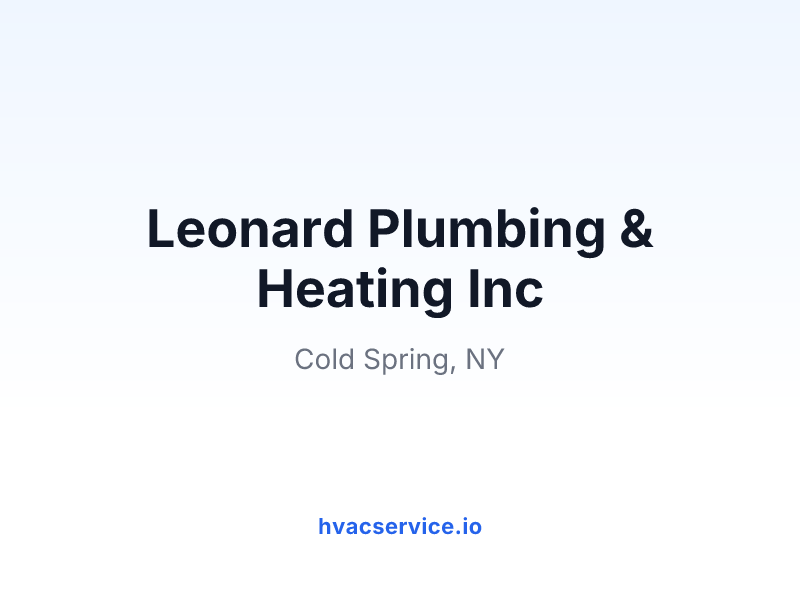 Leonard Plumbing & Heating Inc