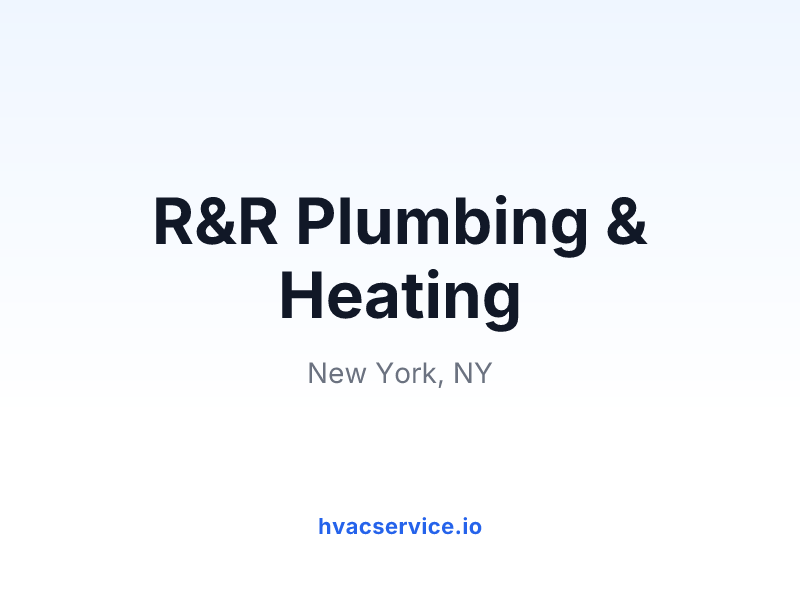 R&R Plumbing & Heating