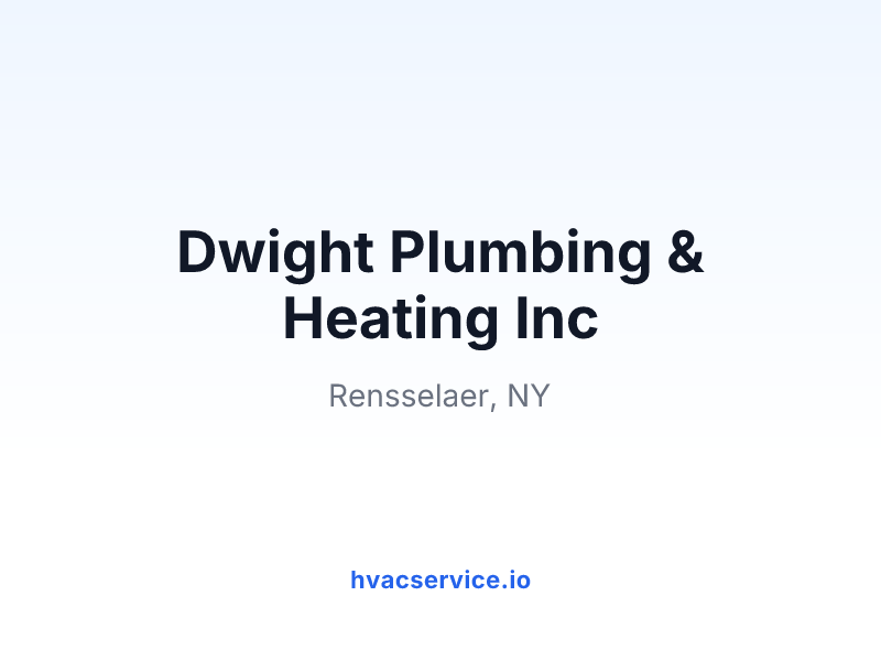 Dwight Plumbing & Heating Inc