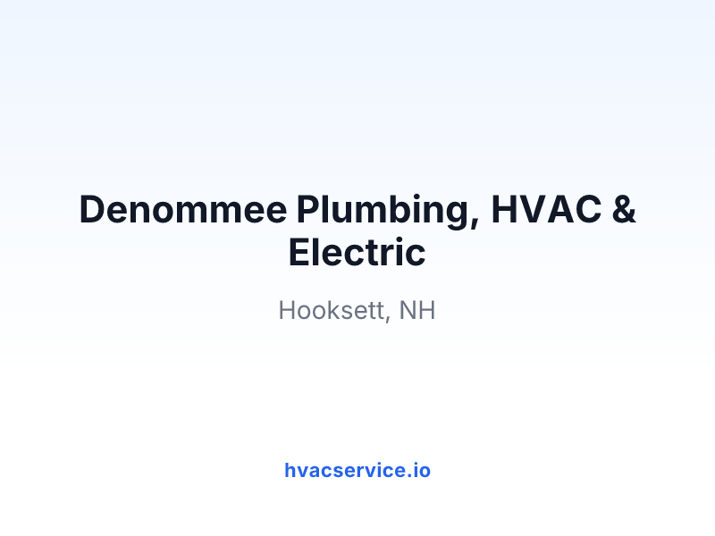 Denommee Plumbing, HVAC & Electric