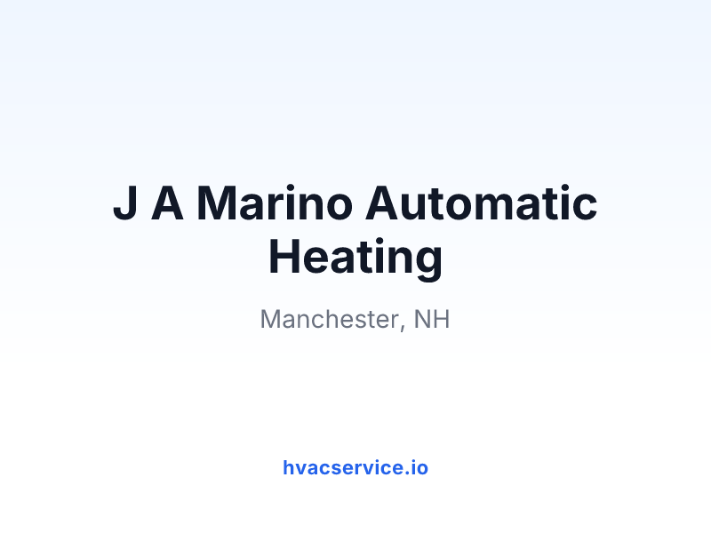 J A Marino Automatic Heating