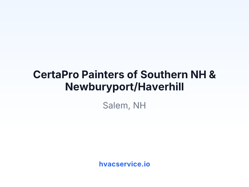 CertaPro Painters of Southern NH & Newburyport/Haverhill