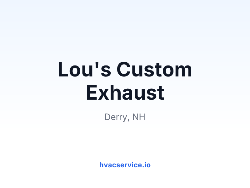 Lou's Custom Exhaust