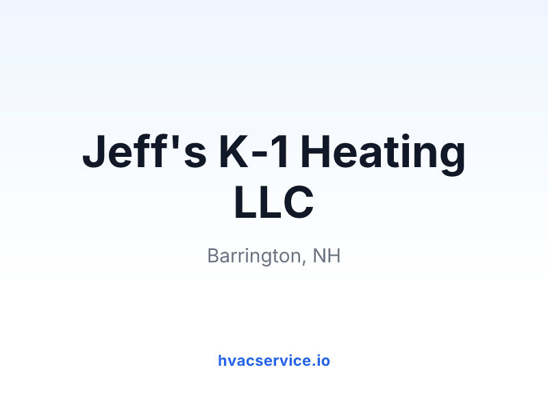 Jeff's K-1 Heating LLC