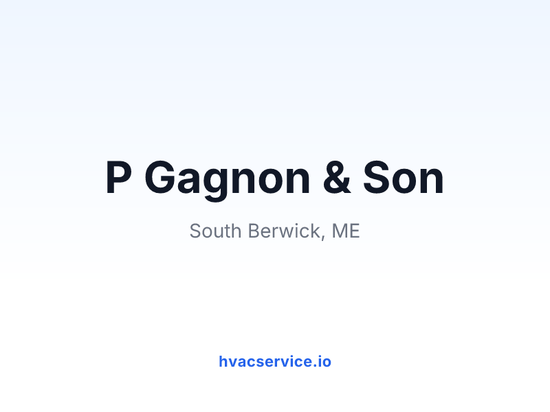 P Gagnon & Son