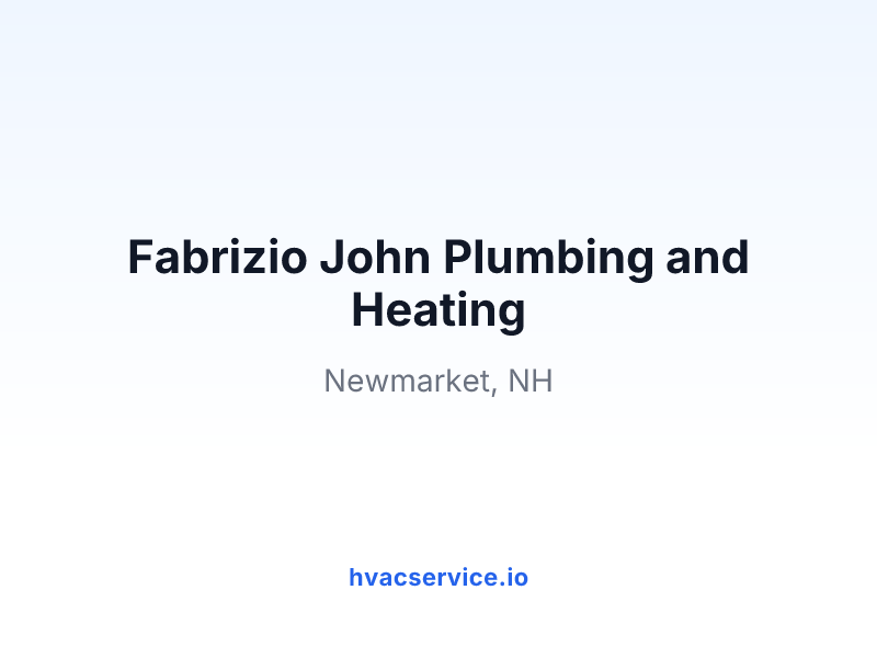 Fabrizio John Plumbing and Heating