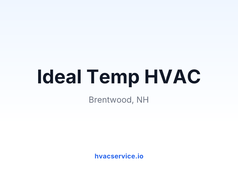 Ideal Temp HVAC