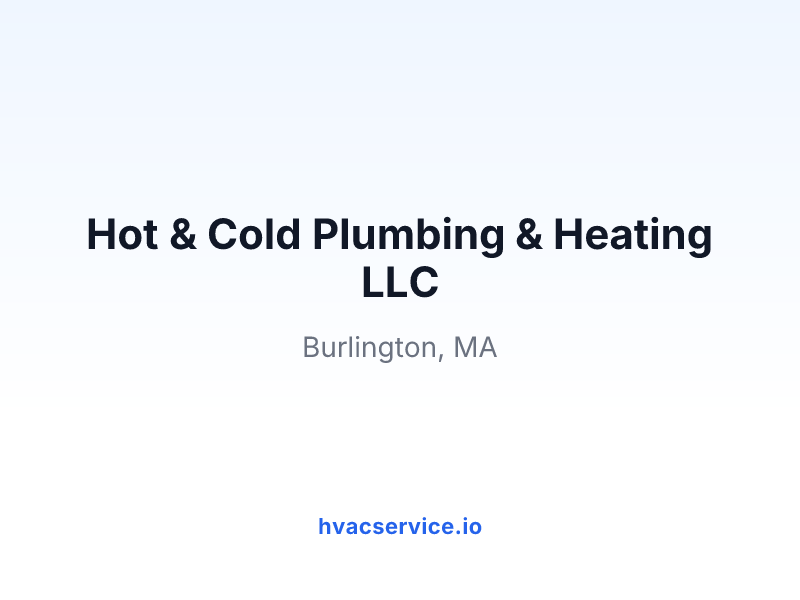 Hot & Cold Plumbing & Heating LLC