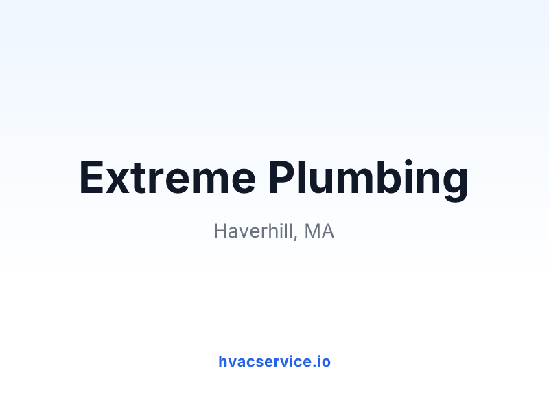 Extreme Plumbing