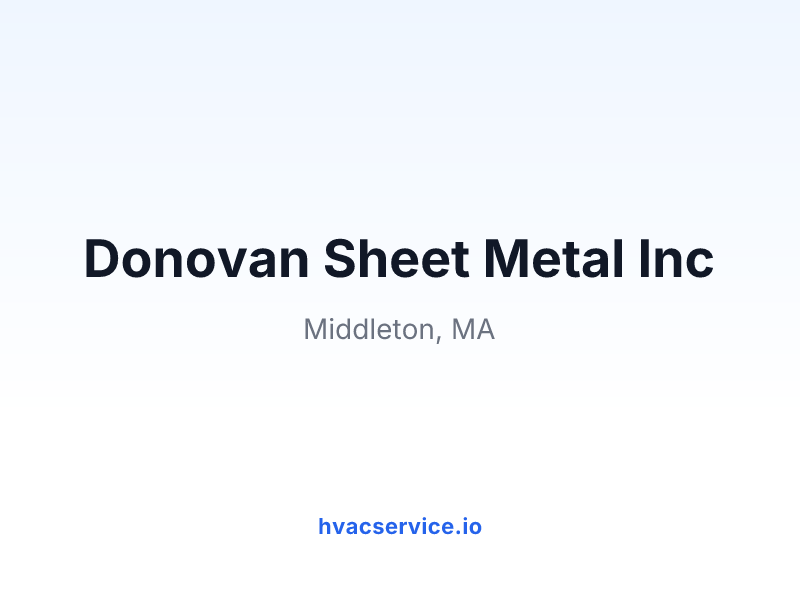 Donovan Sheet Metal Inc