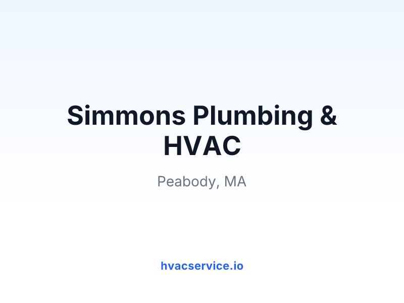 Simmons Plumbing & HVAC