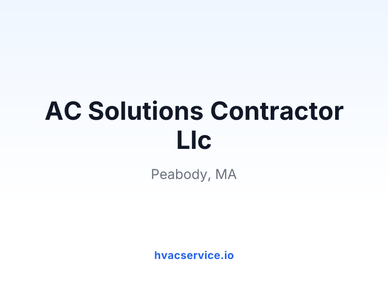 AC Solutions Contractor Llc