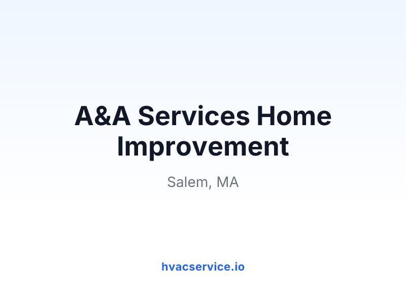 A&A Services Home Improvement