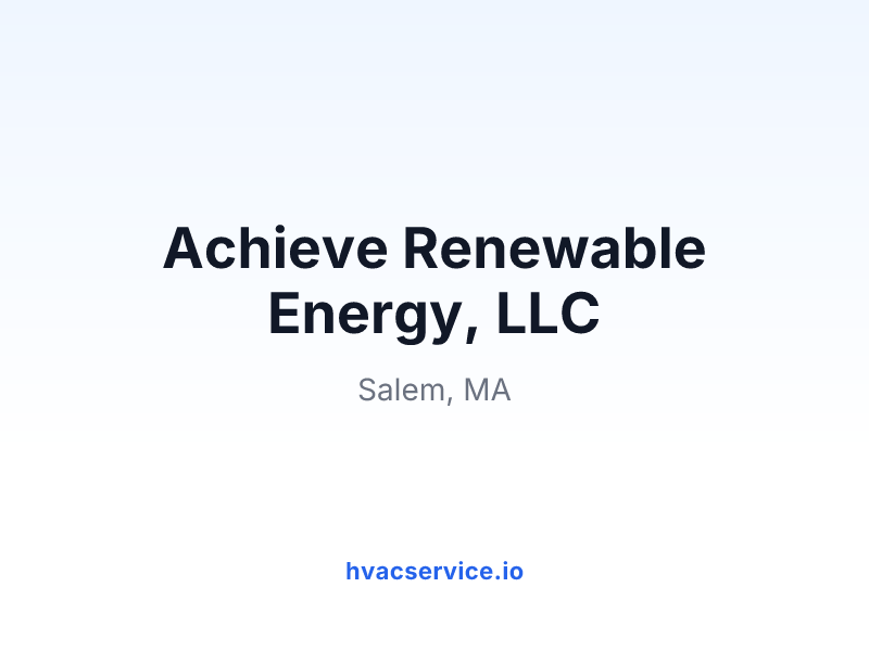 Achieve Renewable Energy, LLC