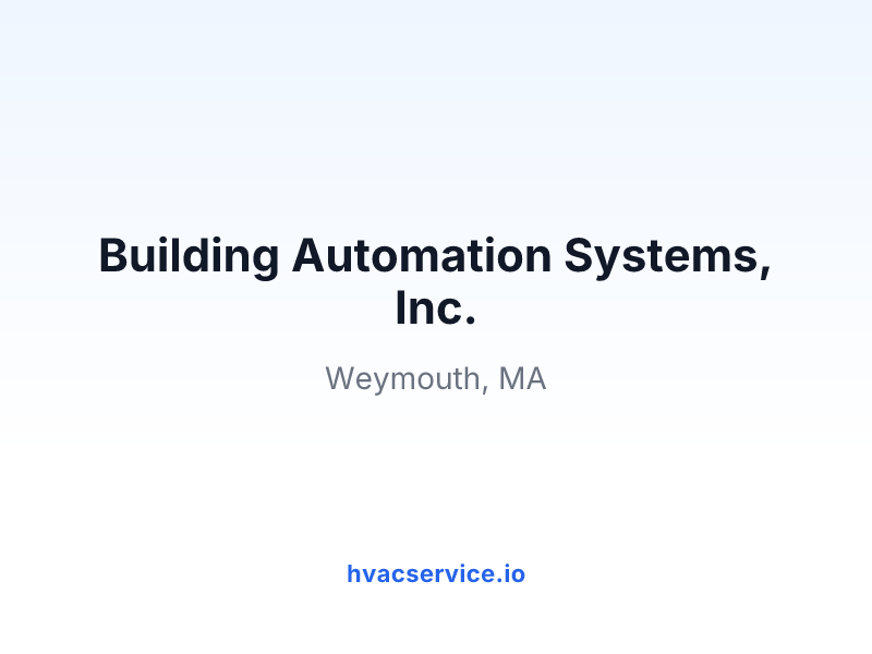 Building Automation Systems, Inc.