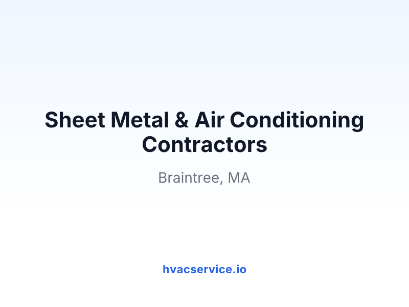 Sheet Metal & Air Conditioning Contractors