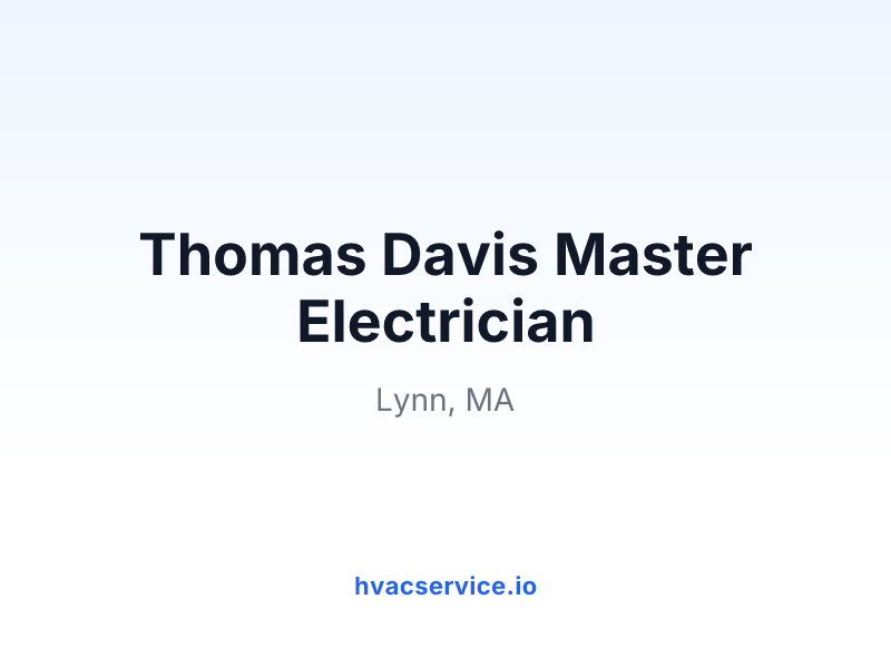 Thomas Davis Master Electrician