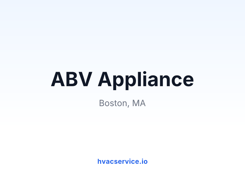 ABV Appliance