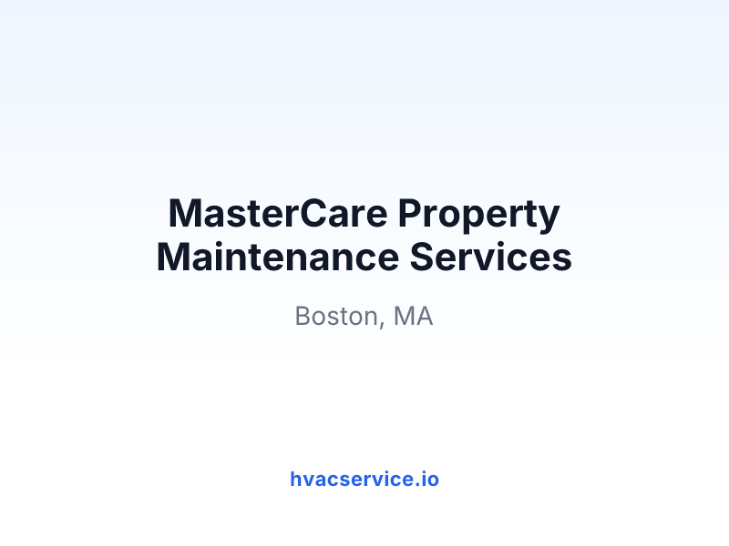 MasterCare Property Maintenance Services