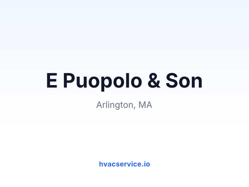 E Puopolo & Son