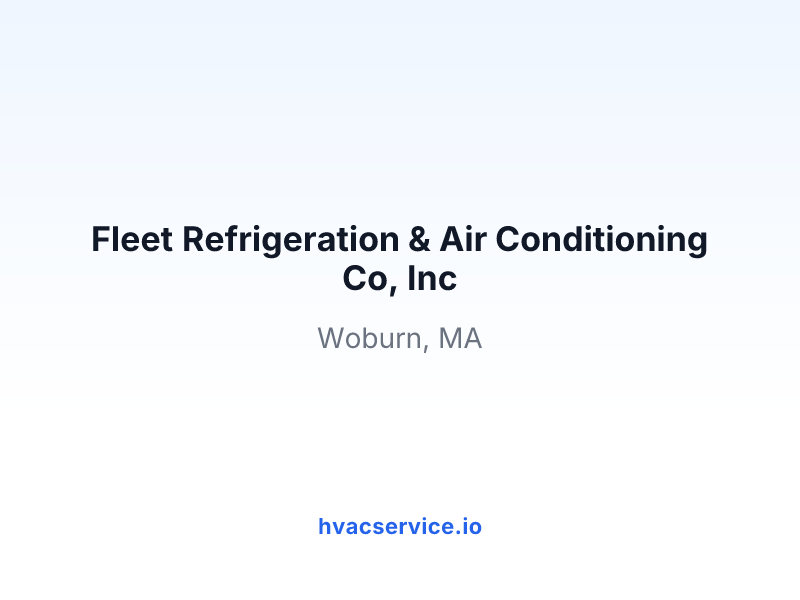 Fleet Refrigeration & Air Conditioning Co, Inc