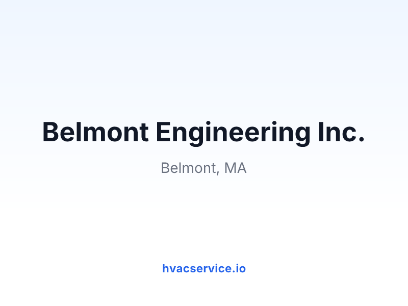 Belmont Engineering Inc.
