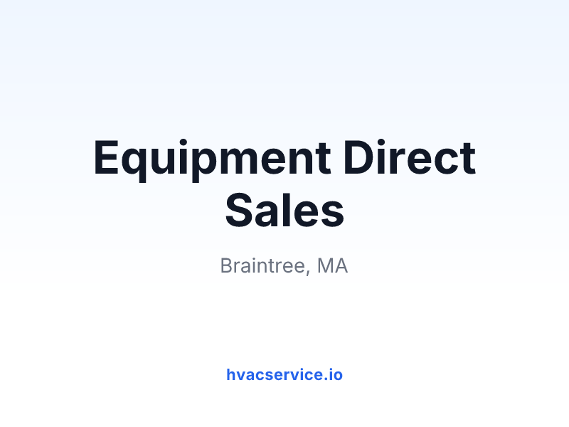 Equipment Direct Sales