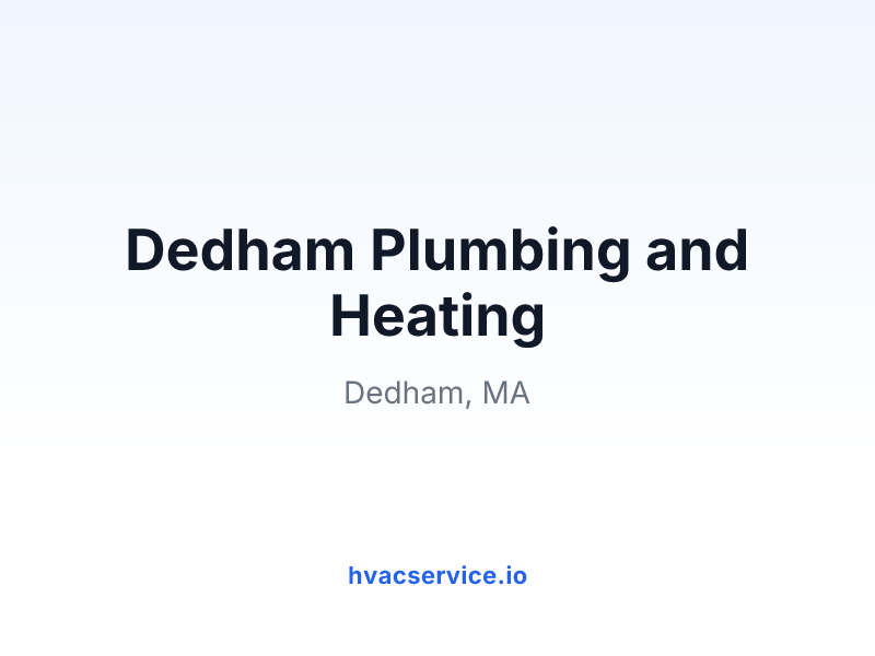 Dedham Plumbing and Heating