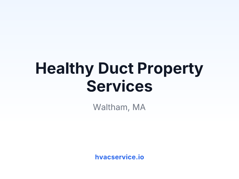 Healthy Duct Property Services