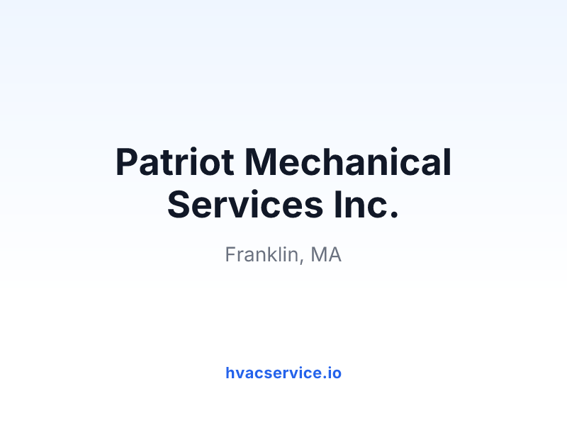 Patriot Mechanical Services Inc.
