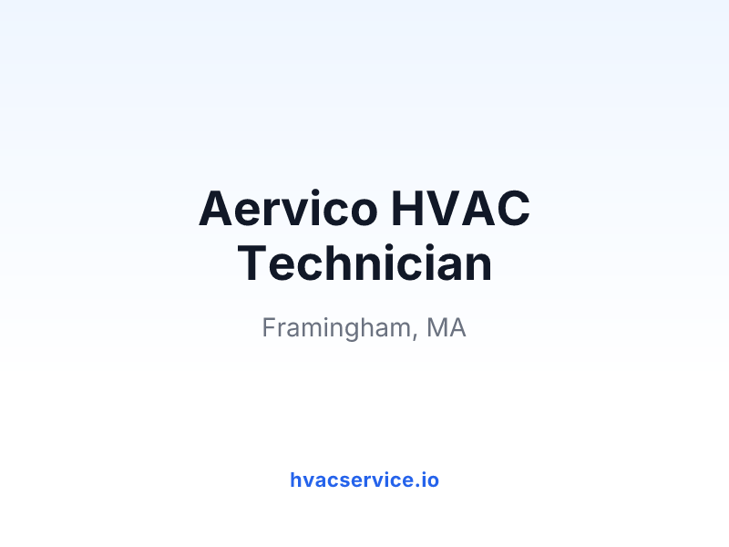 Aervico HVAC Technician