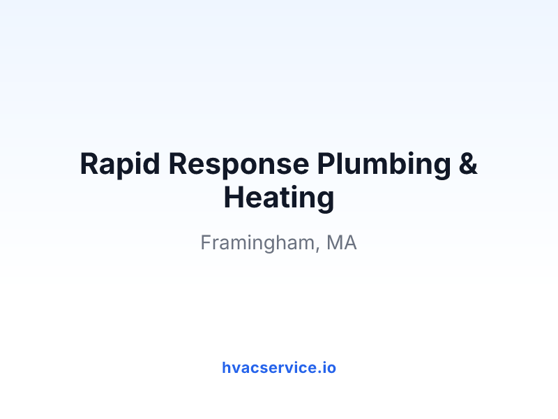 Rapid Response Plumbing & Heating