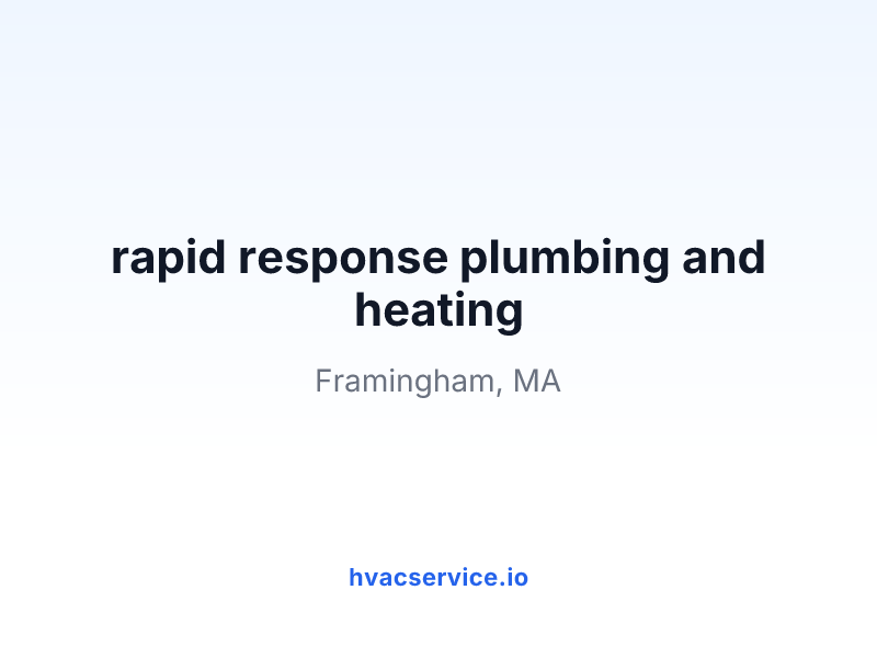 rapid response plumbing and heating