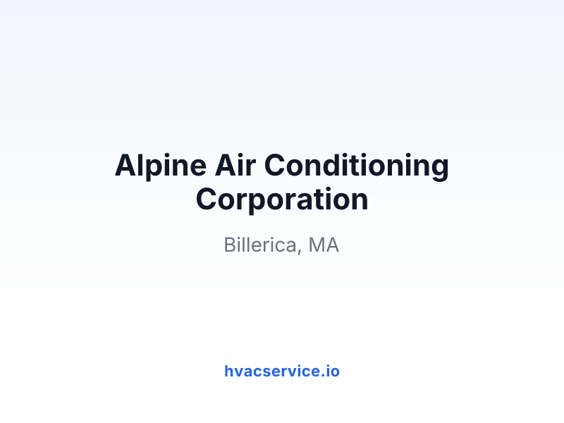Alpine Air Conditioning Corporation