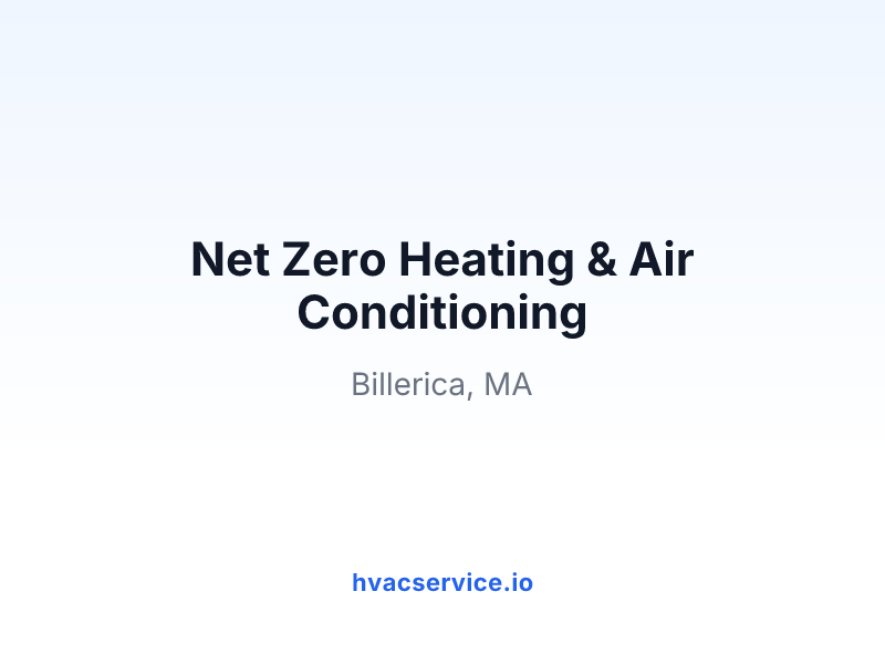 Net Zero Heating & Air Conditioning