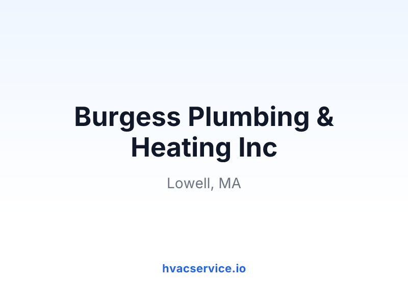 Burgess Plumbing & Heating Inc
