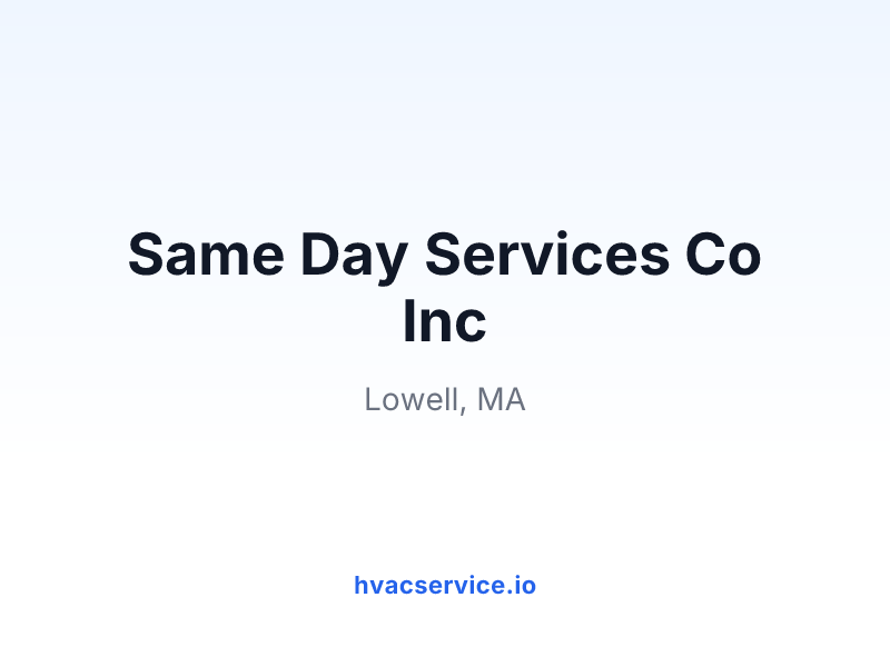 Same Day Services Co Inc