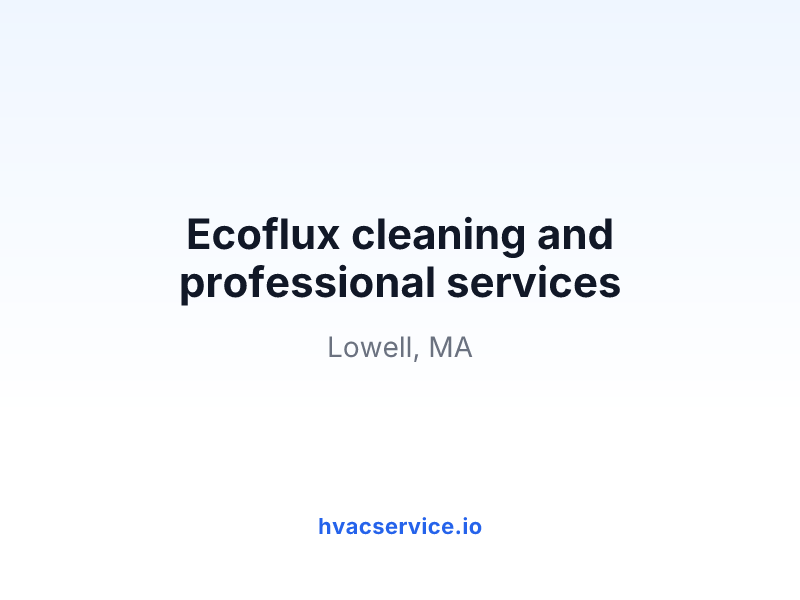 ECOFLUX Cleaning and Professional services