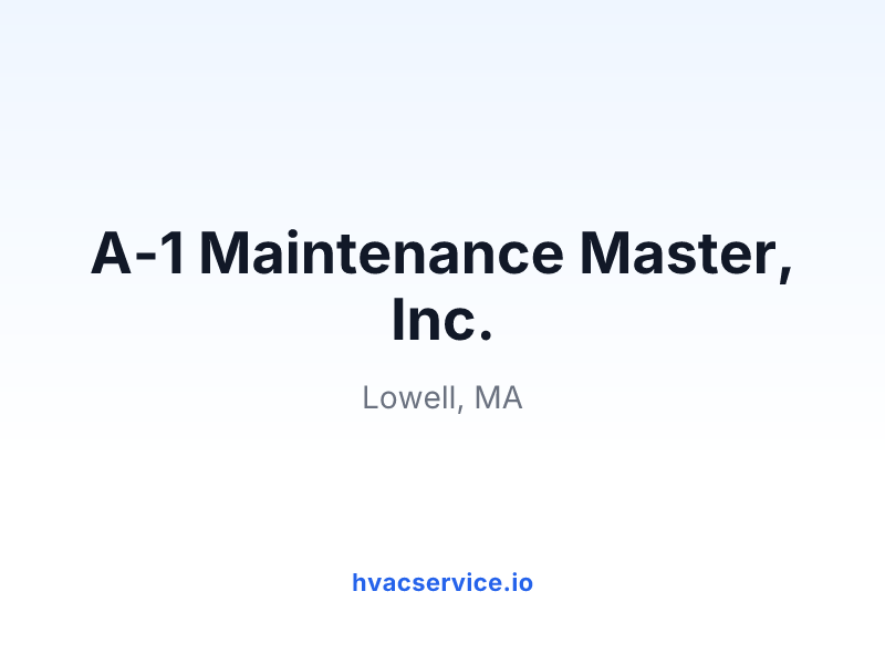 A-1 Maintenance Master, Inc.