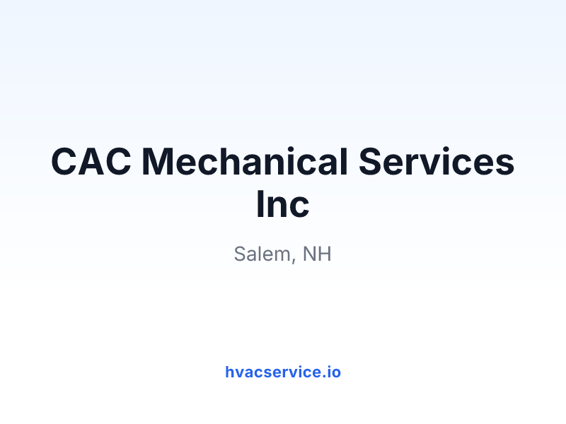 CAC Mechanical Services Inc