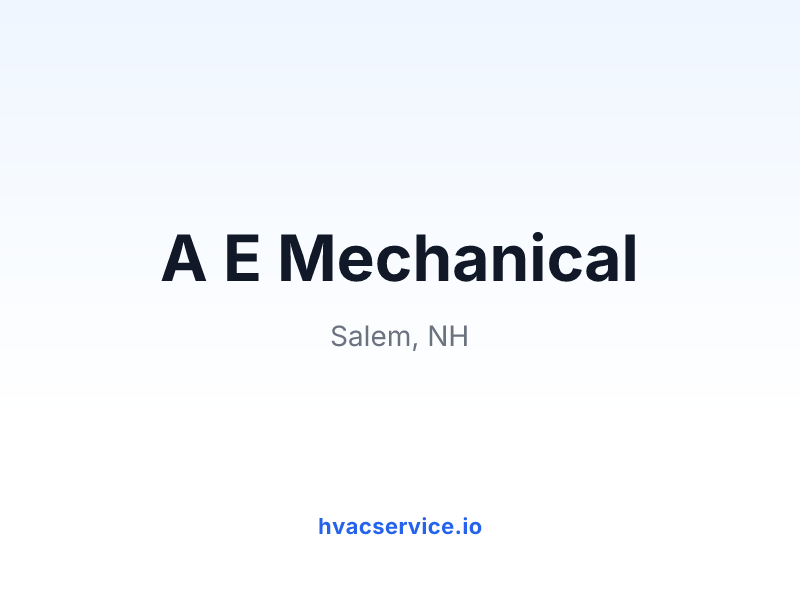 A E Mechanical